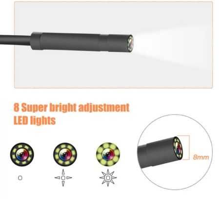 Camera Endoscop industrial, 4.3'', 1080P, 10M, LED, 2600mAh