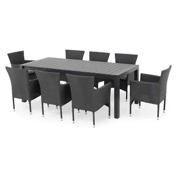 Set mobilier gradina/terasa 8 scaune si masa extensie 160/210x95 OAKS