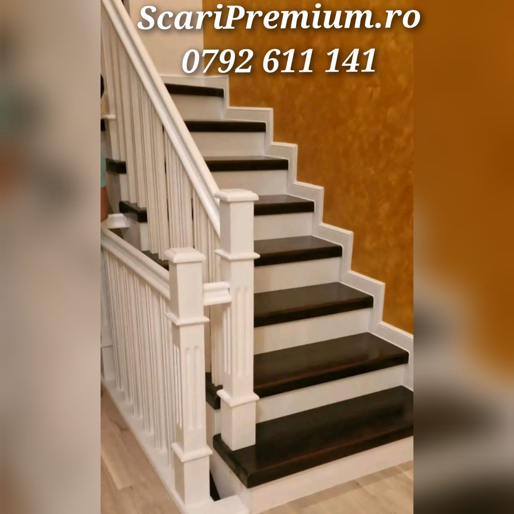 Scari interioare stejar, scari lemn, riflaj,scari stejar,scari moderne