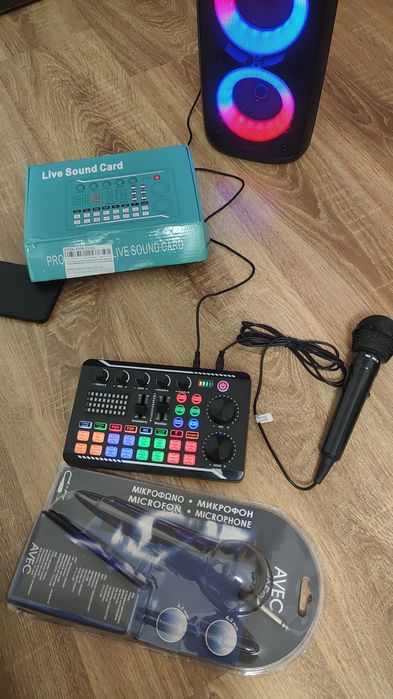 Mixer audio , consola dj cu Bluetooth + microfon Live Efect etc