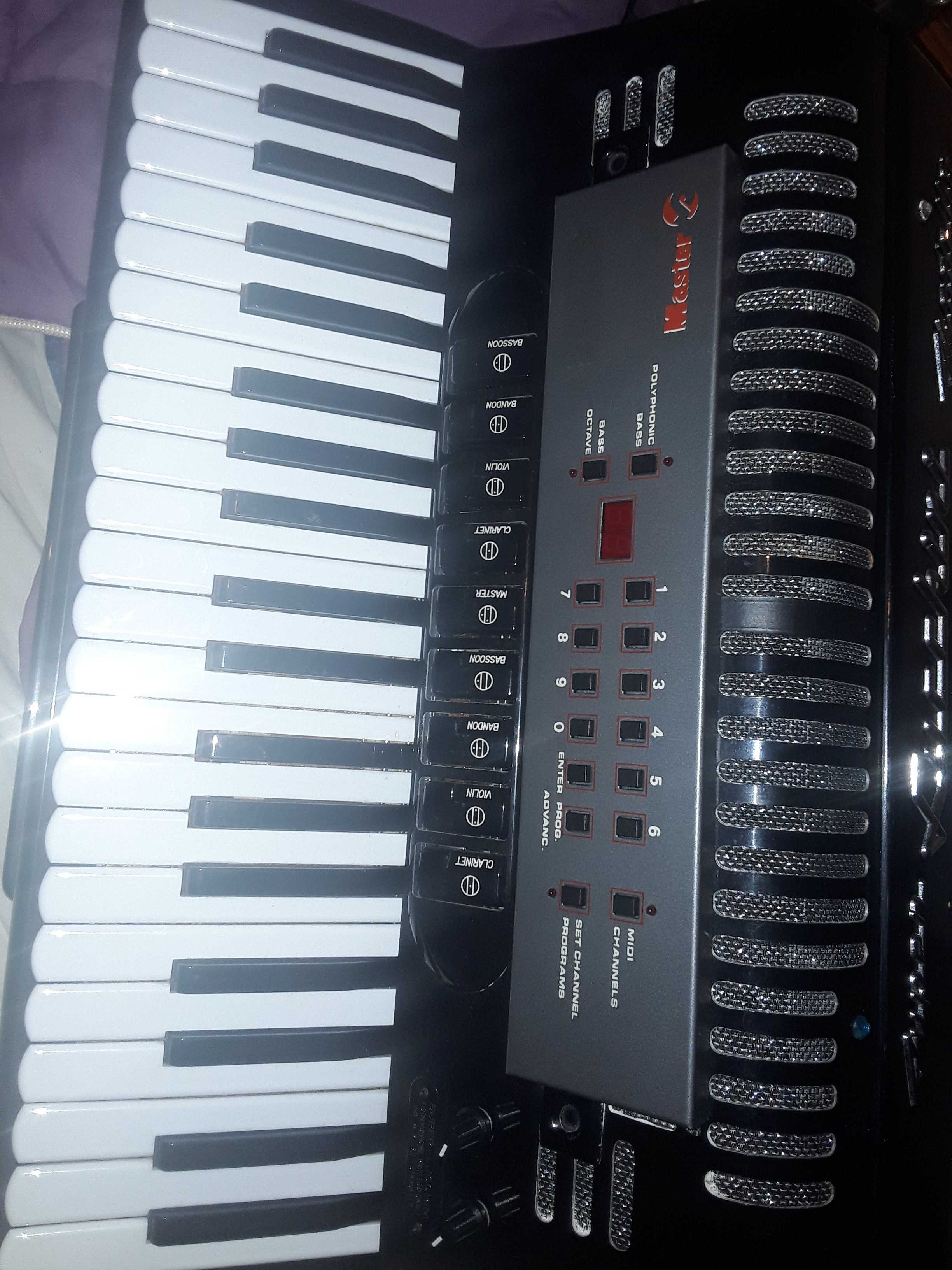 Vīnd acordeon italian grif B pentru conservator 120 basi și pt midi.