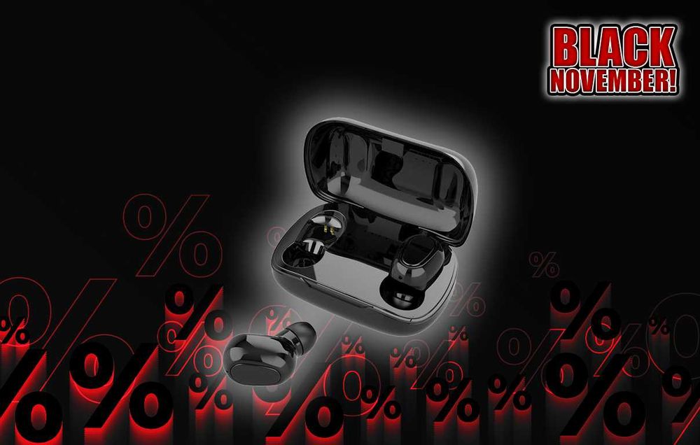 Bluetooth слушалки L21 (earbuds) - 2 бр. за 22 лв. - ЧЕРЕН МЕСЕЦ