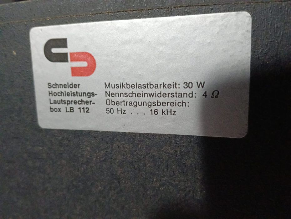 Boxe Schneider 4 ohmi