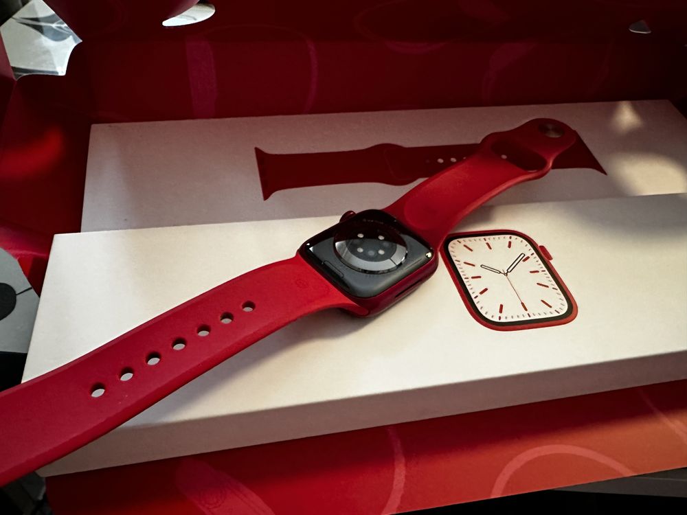Apple watch 7 41 mm red rosu