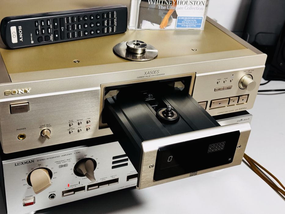 CD-player audiophili SONY CDP-XA50ES,gama ES,cu PUC,champagne,telecoma