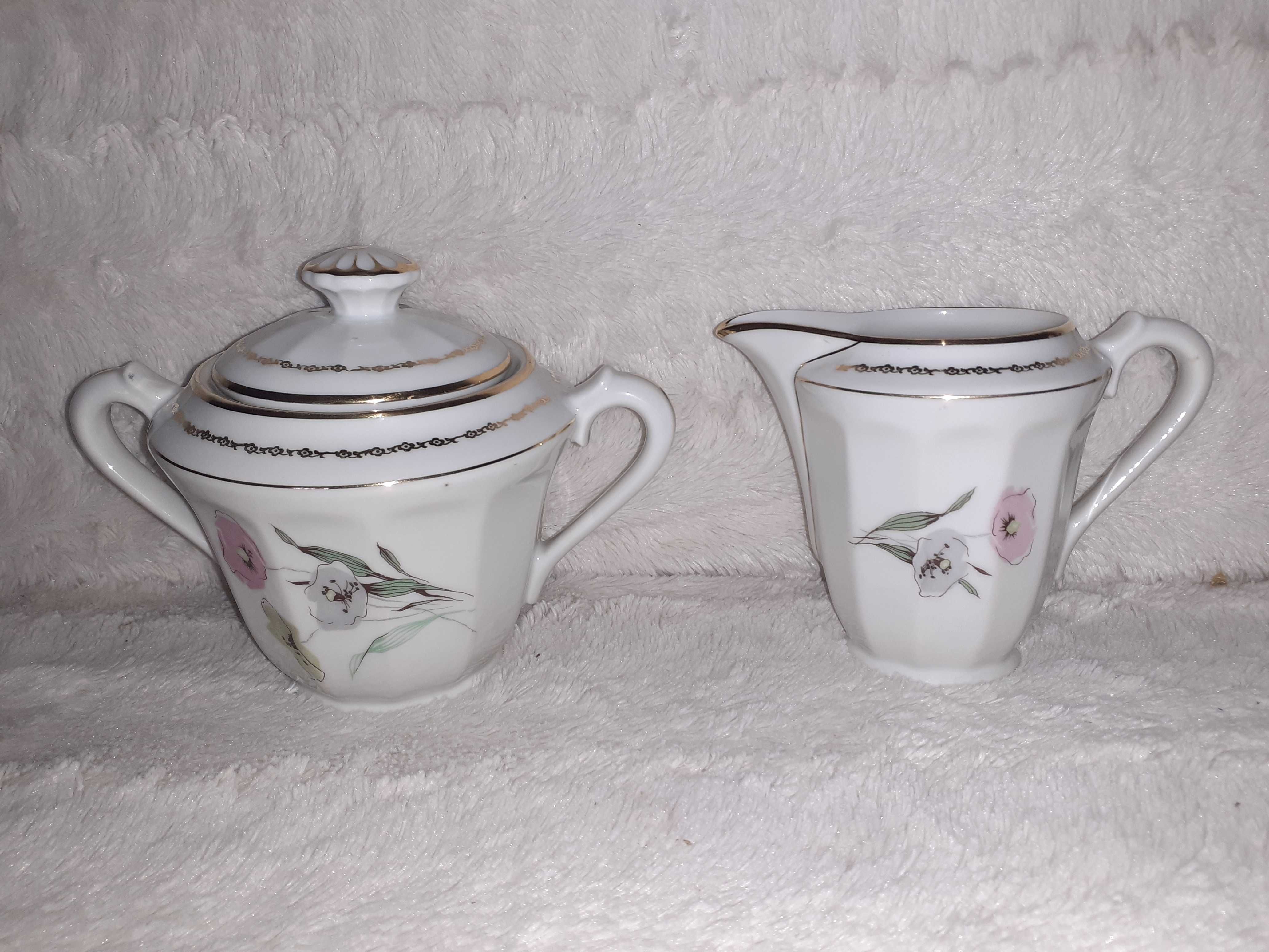 Set cafea portelan Limoges aurit