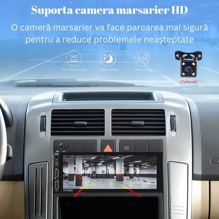 MP5 плейър Android auto Carplay 1 Din,Универсален,MaxTech®,6,86 инчовH