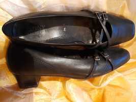 Pantofi dama, piele naturala negri, Jenny Ara, marimea 7-1/2 G (40-41)
