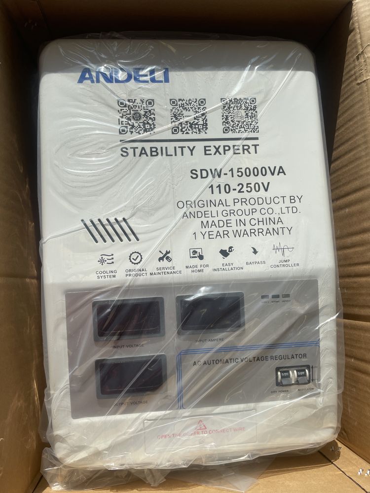 Стабилизаторы напряжения ANDELI/Stabilizator с QR SDW-15000Va 110V250V