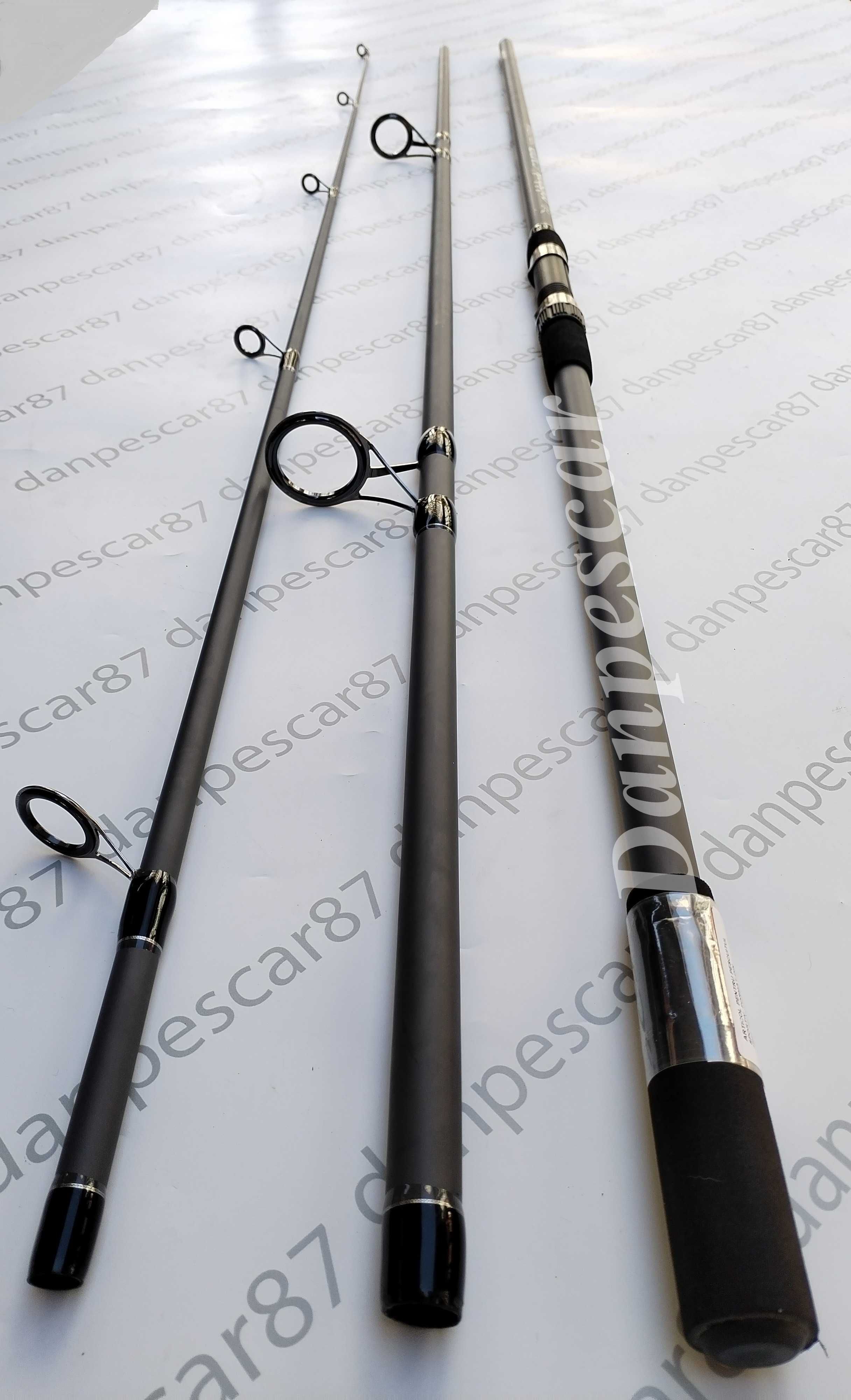 SET 4 Lansete 3,9 metri GOLD SHARK 2  75% carbon 3,5LBS INELE de 50