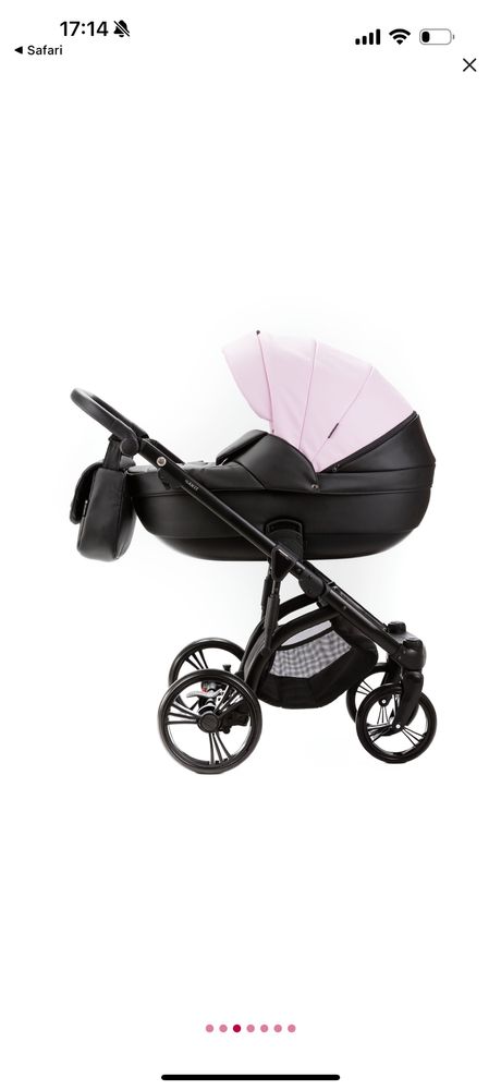 Carucior 2 in 1 Adamex Lanti cu dubla suspensie Pink Leather