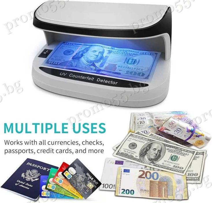 Преносима UV Лампа Детектор за Фалшиви Банкноти с Лед Светлина