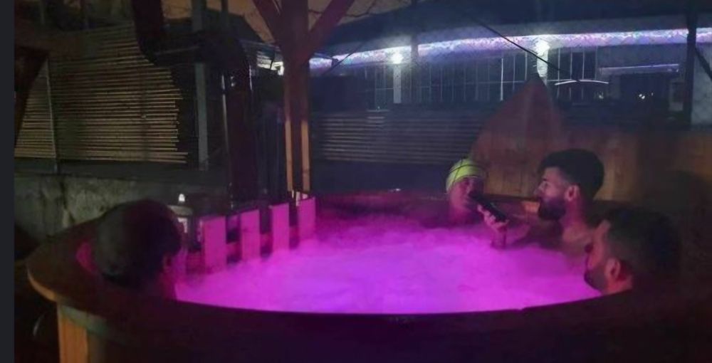 Дървено джакузи градинско