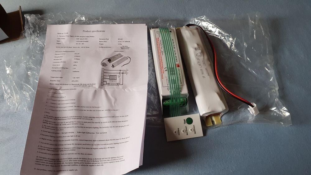 Kit de emergenta pentru corpuri de iluminat cu LED, 10-50W, 3h, Lumen