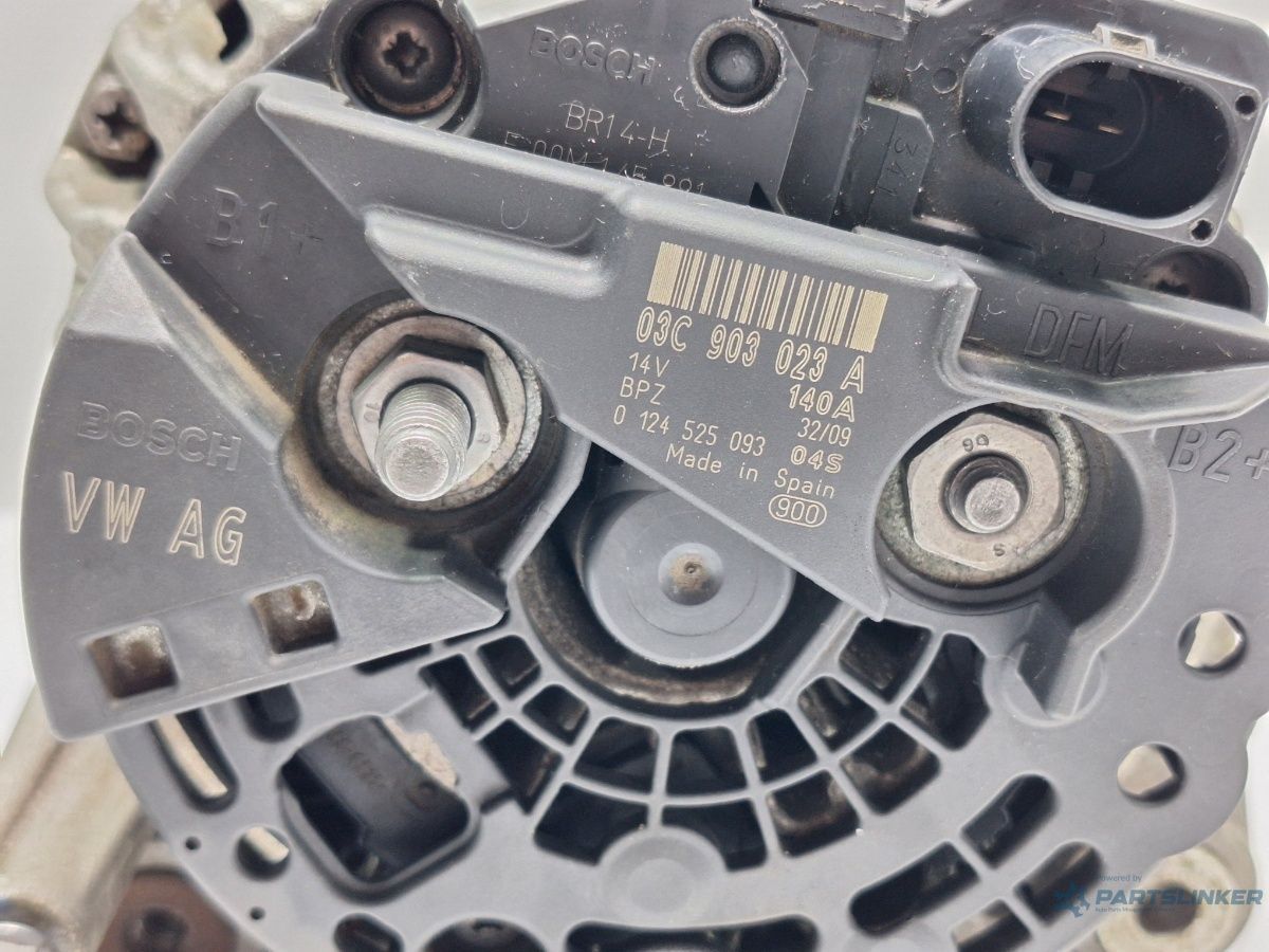 Alternator 140A VOLKSWAGEN GOLF VI 5K1 2008 - 2013 1.4 TSI CAXA BOSCH 0124525093 03C903023A