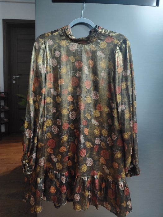 Rochie mini in forma de A metalica