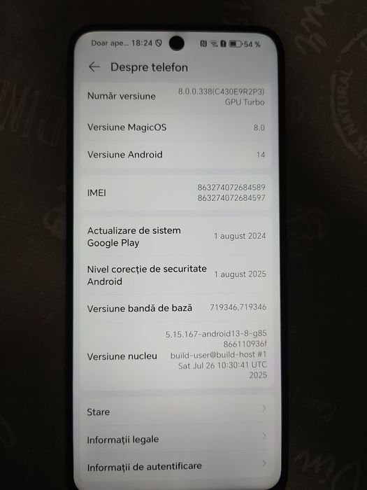 Honor x7b ,128 GB liber retea