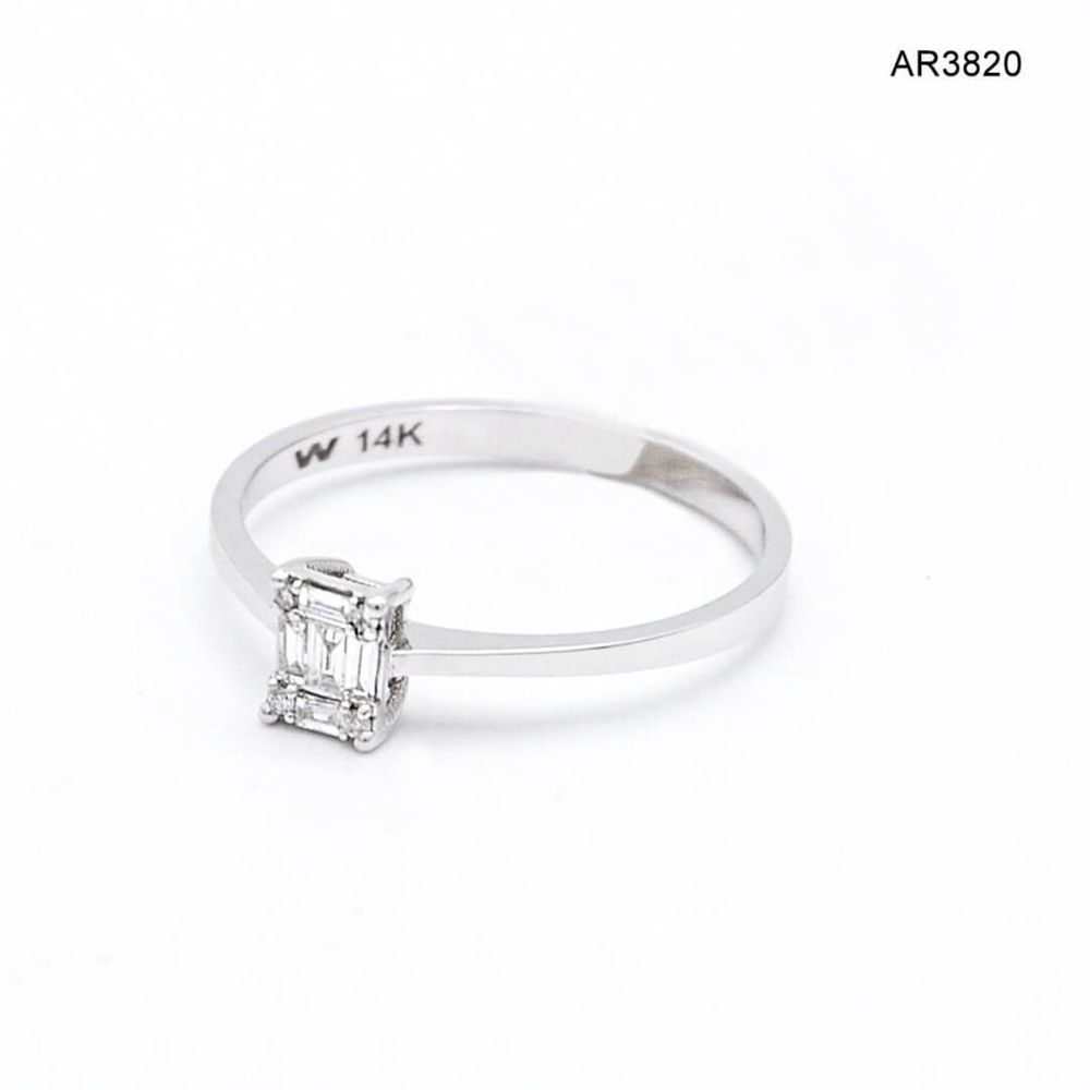 Inel Aur Alb cu Diamante model nou ARJEWELS(AR3820)