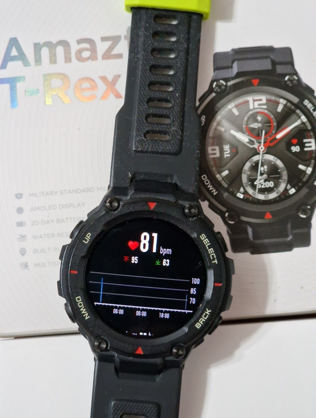 Smartwatch Amazfit T-Rex, CA NOU, Bateria tine f mult.