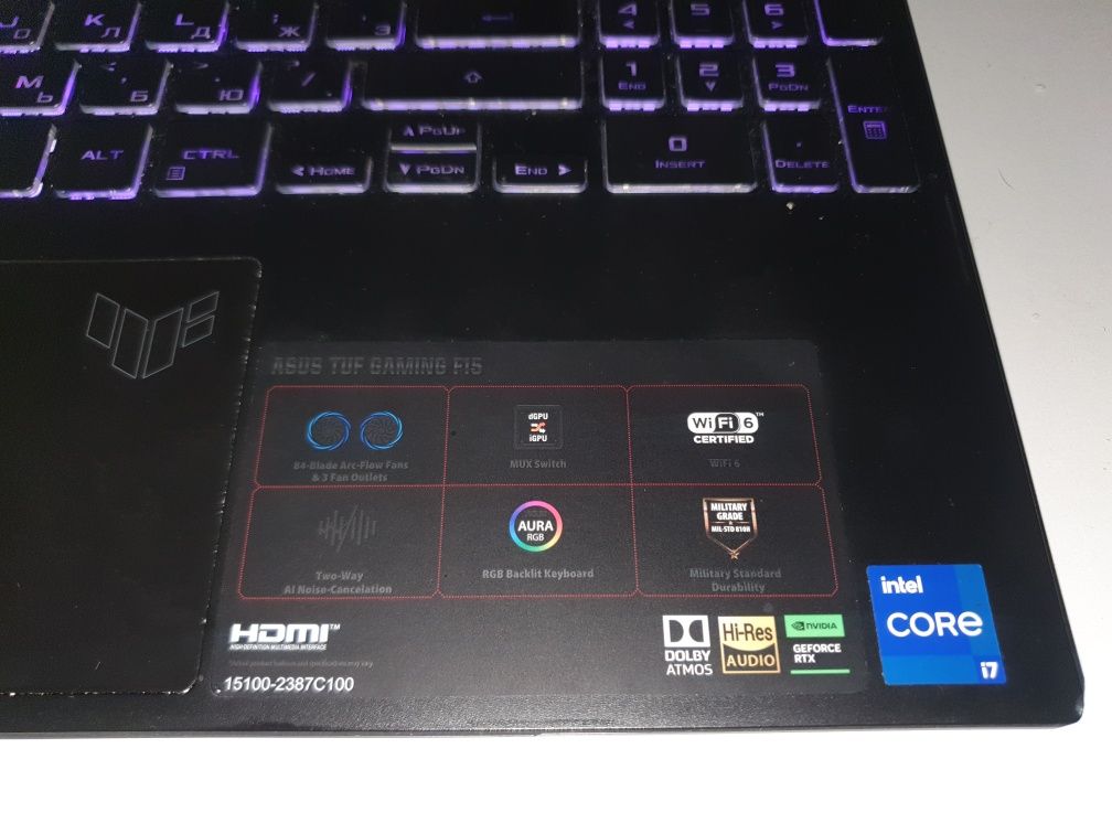 Asus Tuf gaming F15 fx507