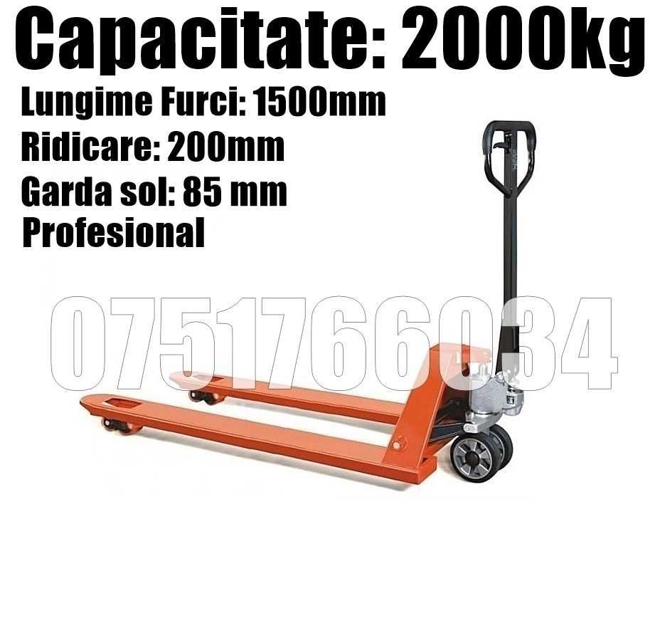 Transpalet Manual Furci 80 115 200 cm 2500 kg LIVRARE GRATUITA