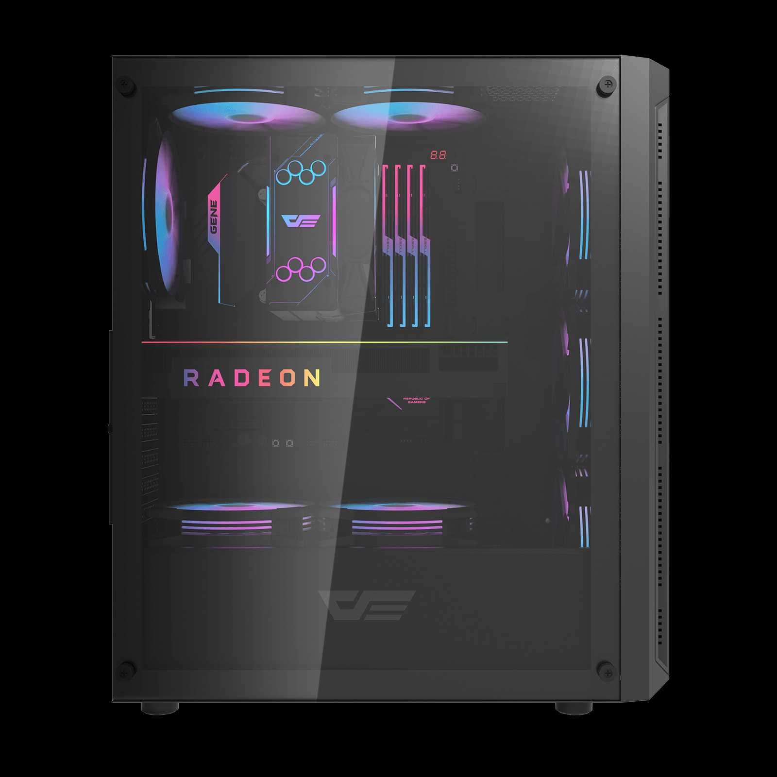 [НОВЫЙ] Корпус DarkFlash DK350 BLACK (with 4 fans)