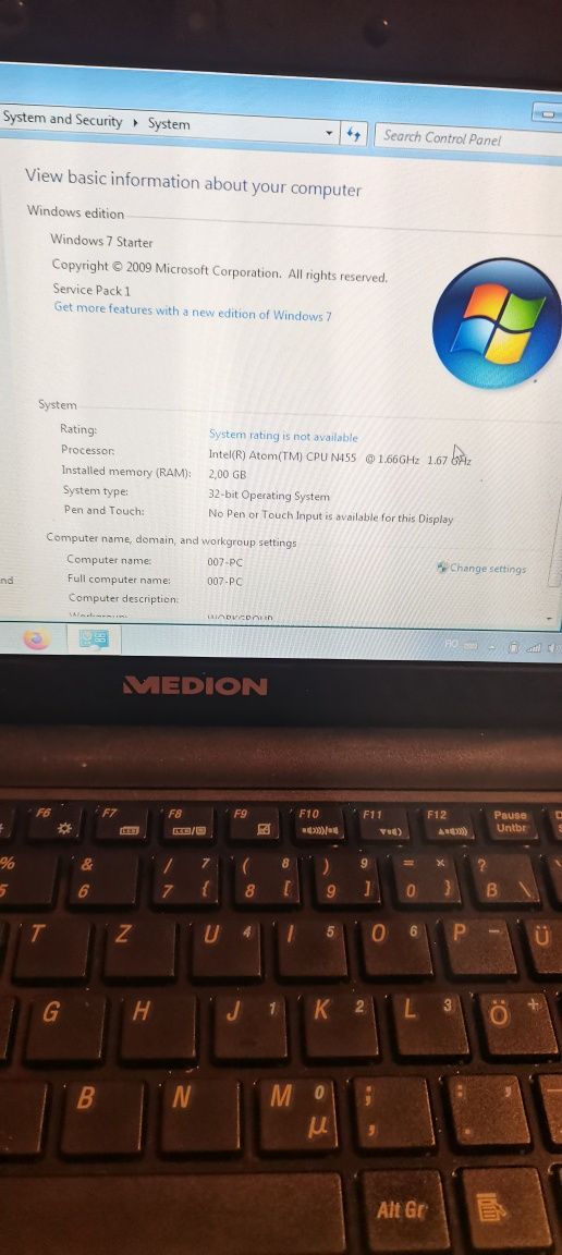 Mini laptop medion akoya