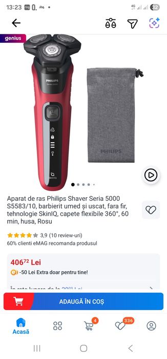 Aparat de ras Philips Shaver Seria 5000 S5583/38, barbierit Nou