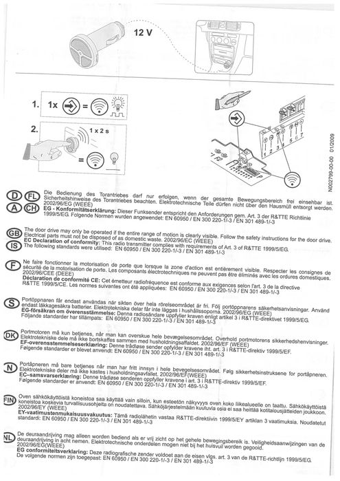 Telecomanda garaj Normstahl - Entrematic pt bricheta