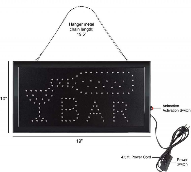 Reclama Text LED - BAR - animatie luminoasa dinamica Multicolor