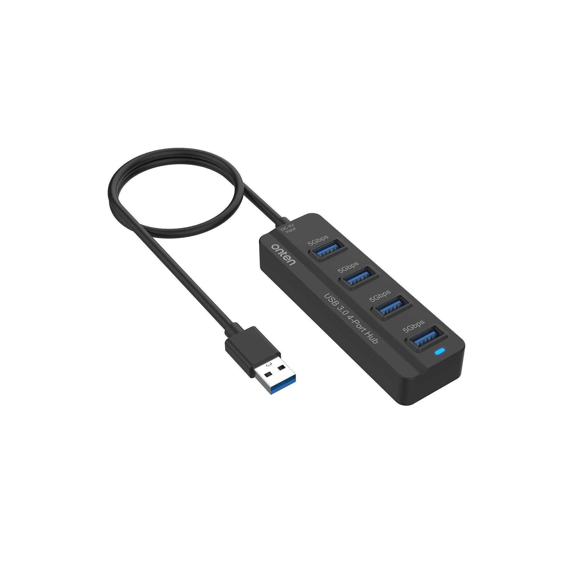 Хаб USB 3.0 4 порта 5Гб 4 в 1 Onten OTN-5305