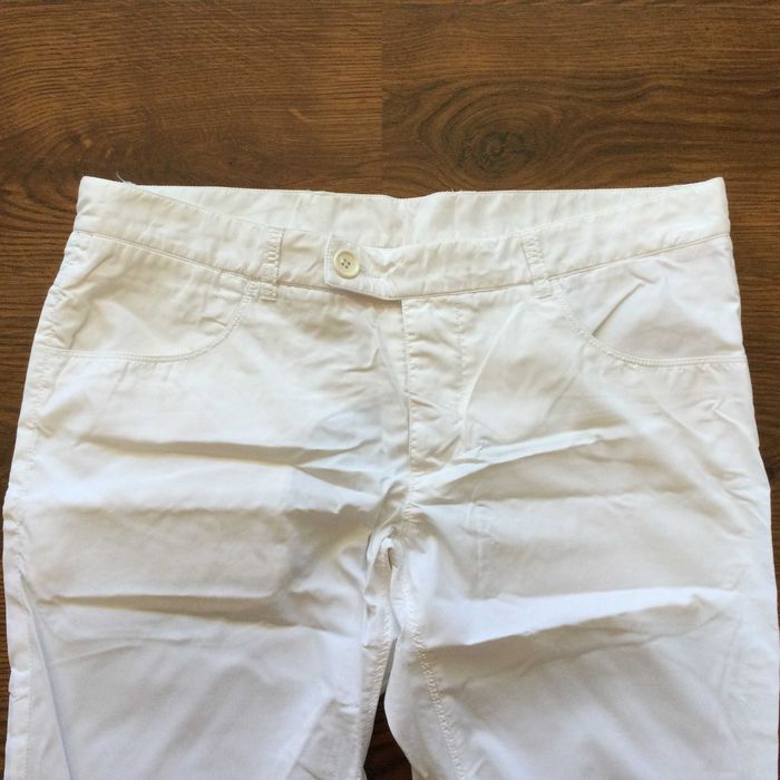 НОВ оригинални мъжки бял летен тънък панталон PRADA размер 52 / L