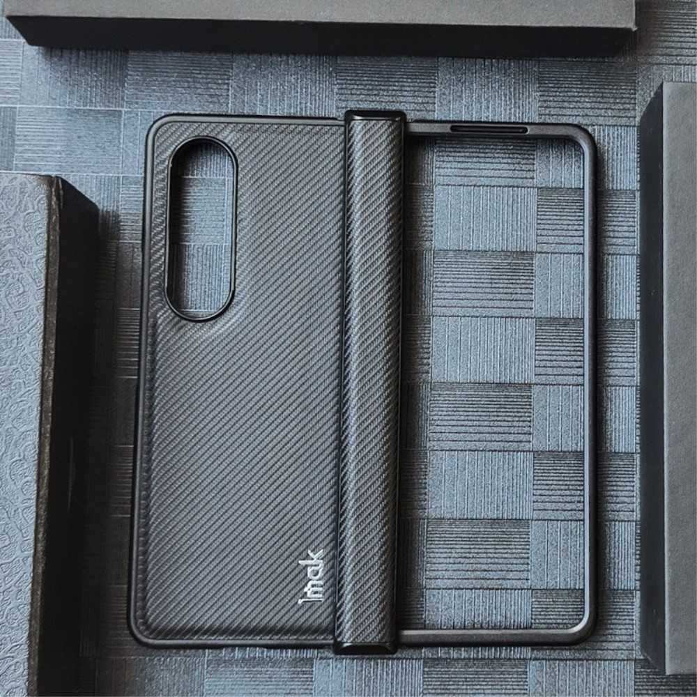 Husa antisoc carbon, flip piele +Folie SAMSUNG Galaxy Z Fold5 Fold4 3