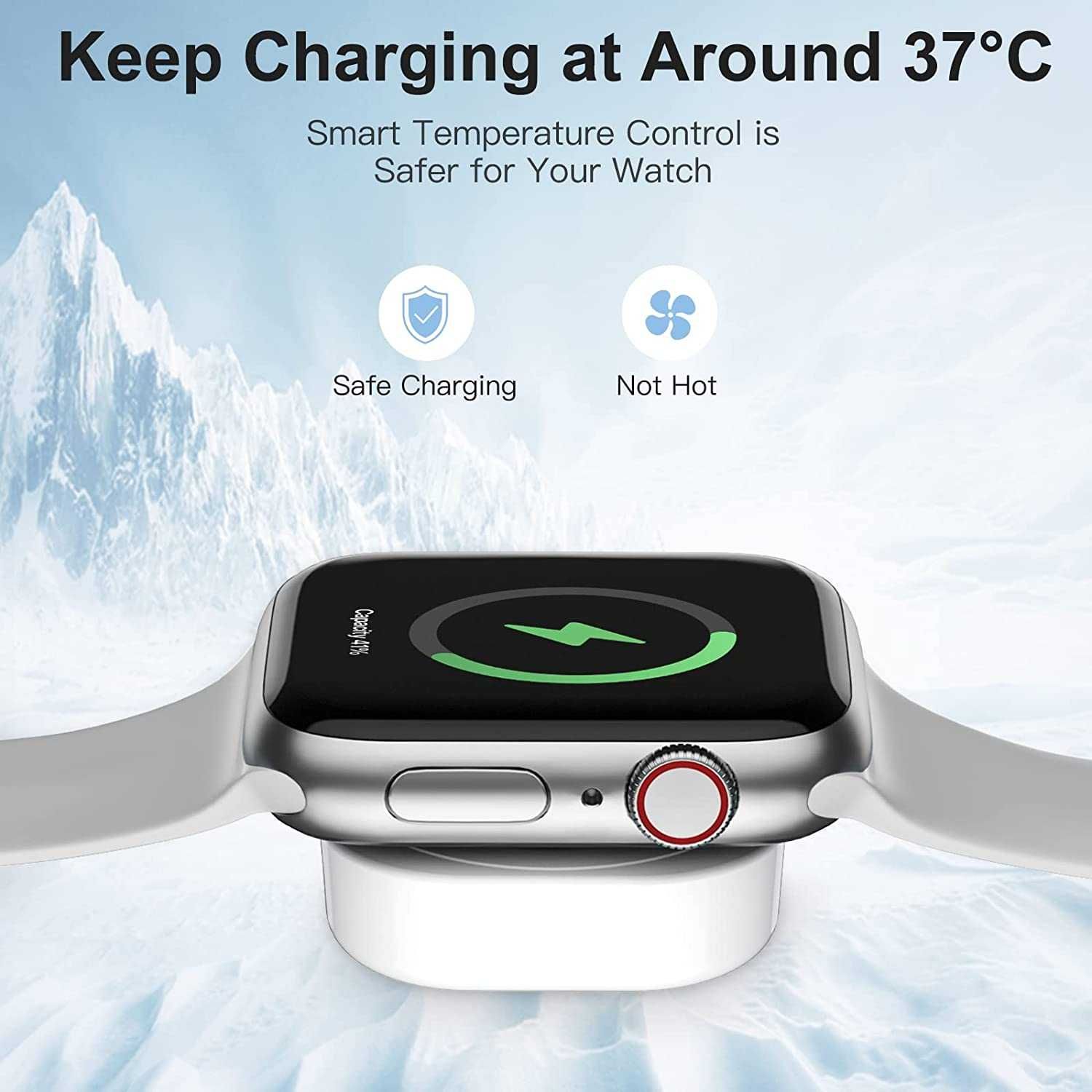 Зарядно за Apple Watch 8 7 6 5 4 3 2 SE,1,5M кабел магнитно зареждане