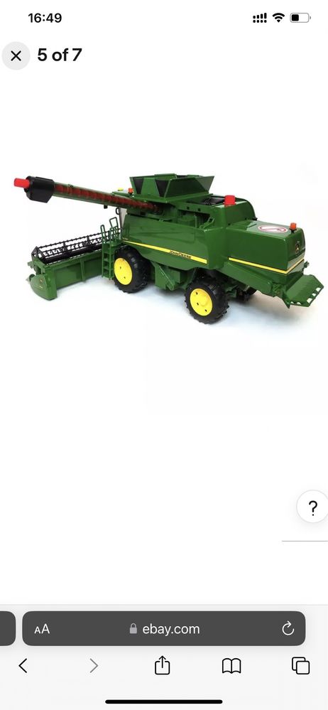 Коллекционная игрушка Комбайн John Deer Bruder Combine T607i