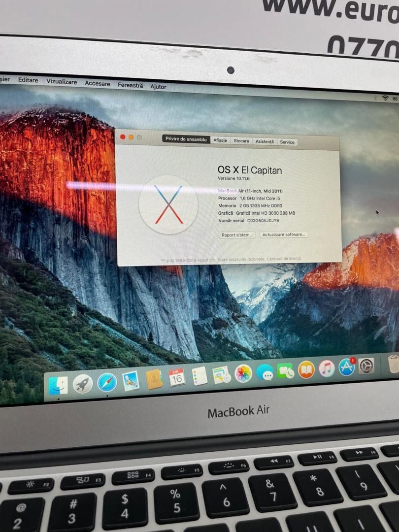 Apple MacBook Air A1370 (Mid-2011) 11.6" - Intel Core i5 1.6 GHz, -I-