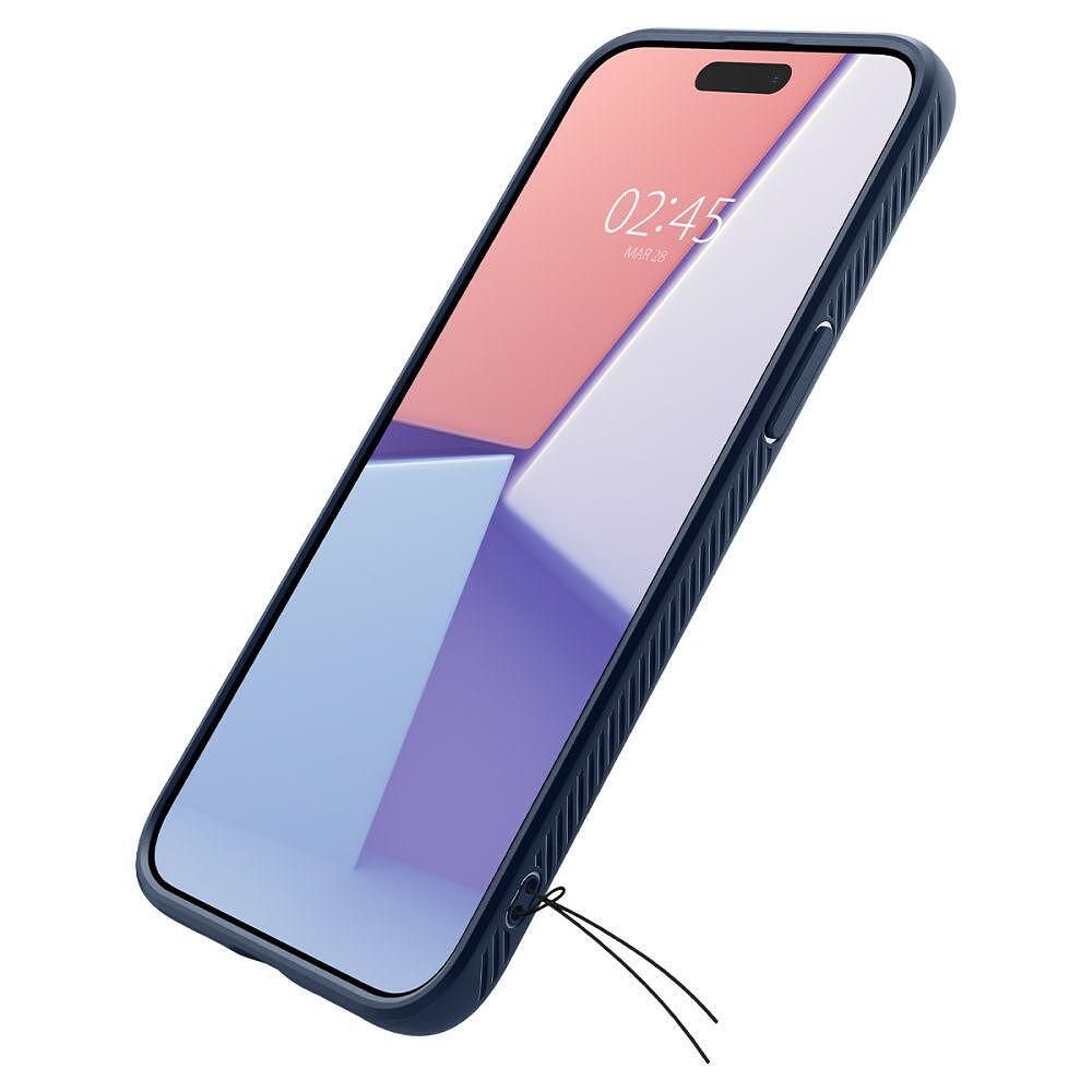 Кейс spigen liquid air за iphone 15 pro navy blue