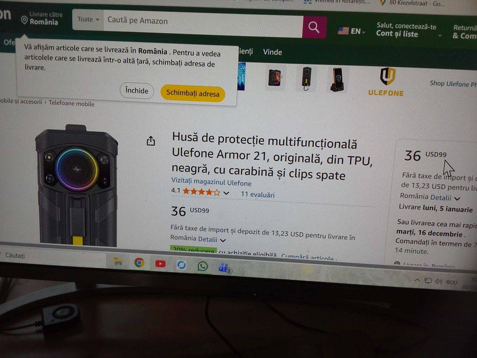 Telefon Mobil ULEFONE Armor 21+Husa (Carcasa )Robusta.Noi .