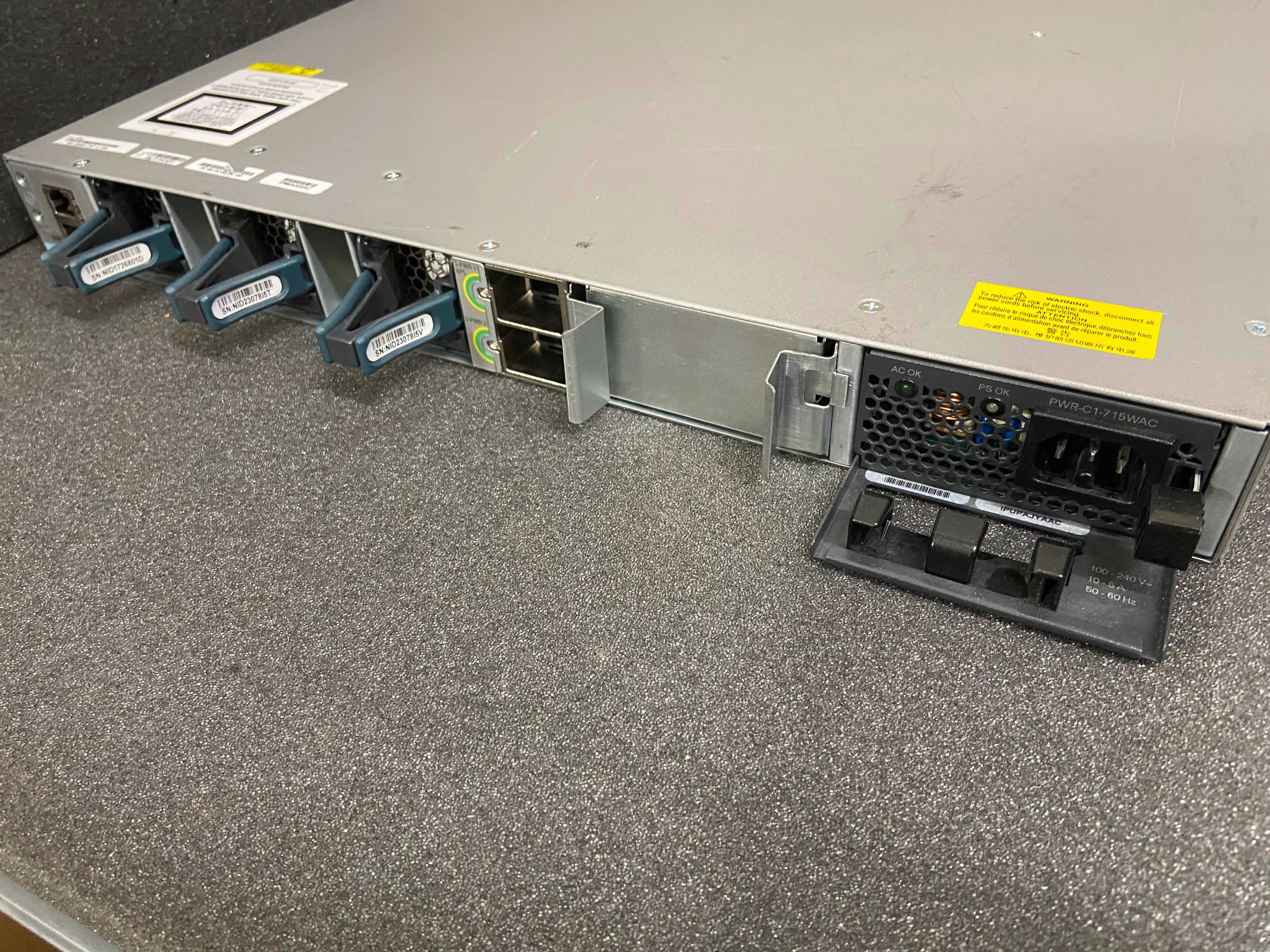 Cisco Catalyst 3850 – 24-Port PoE+ Gigabit Switch – IP Base суич