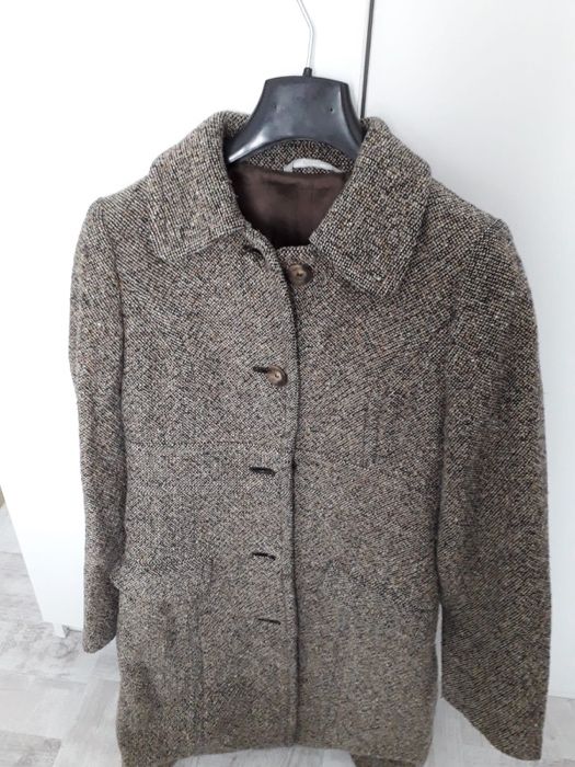 Palton dama, din lana, model elegant, STEFANEL