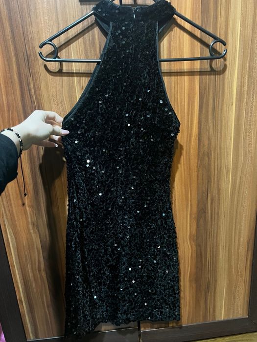 Къса черна рокля Shein