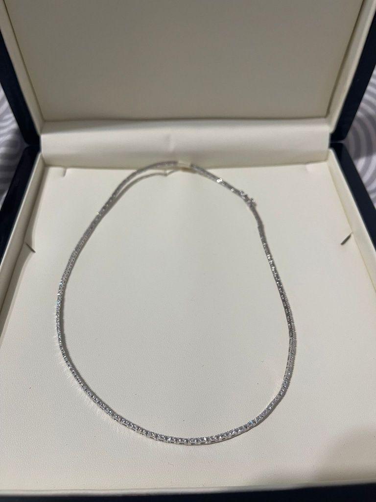 Colier Tennis Aur Alb 18K Sabrini