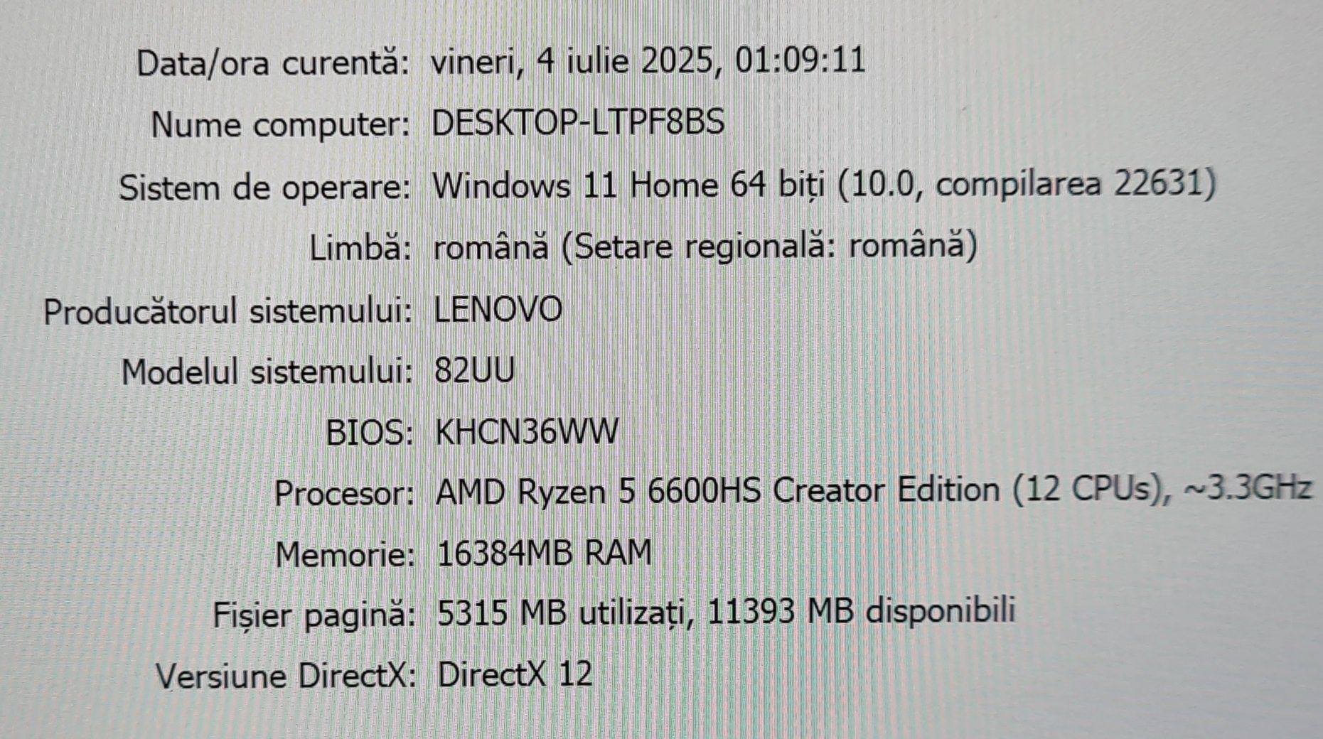 Lenovo Yoga Slim 7 PRO Ryzen 5 6600HS, 16 GB DDR5, ssd 512 G