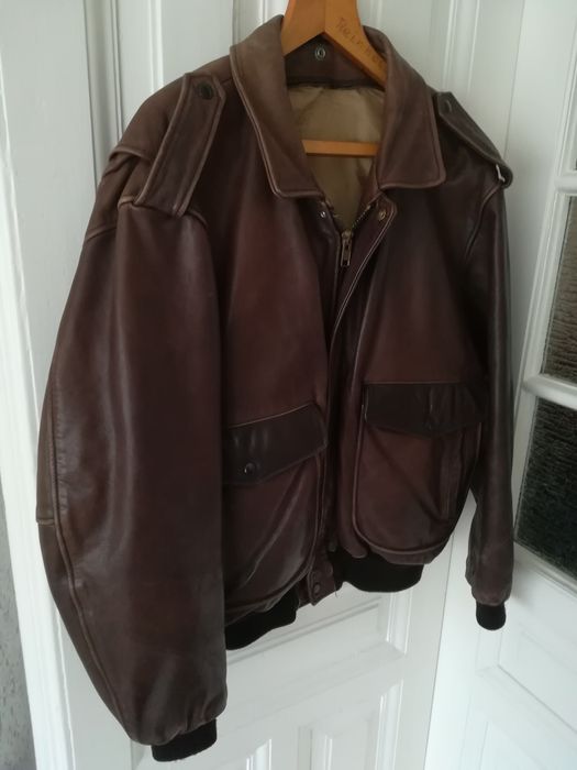 Geaca piele Maxam aviator xl bărbați