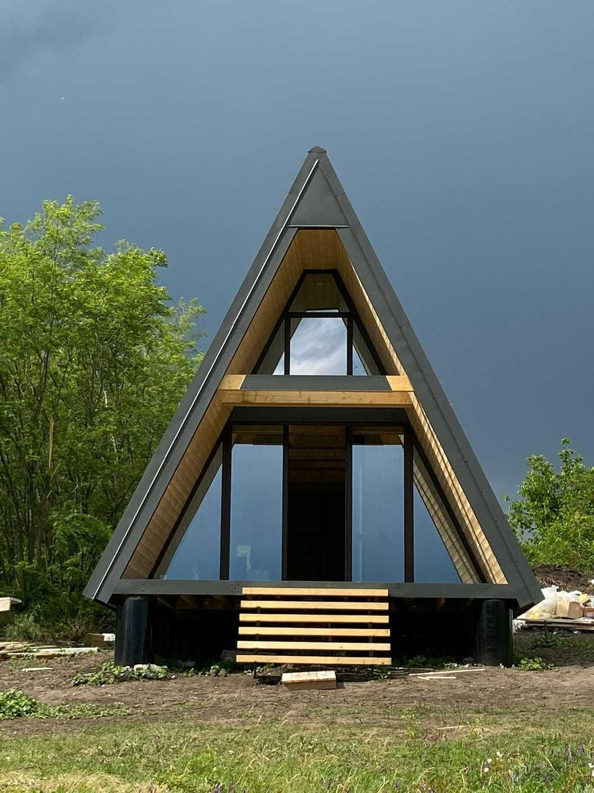 Casa, cabane A-Frame, foisoare si terase din structura de lemn
