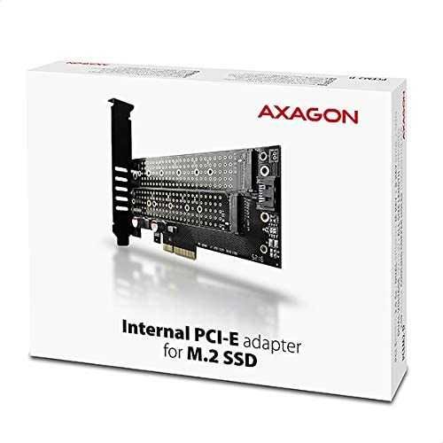 AXAGON PCEM2-D PCI-E 3.0 4x - Dual M.2 SSD (NVMe + SATA)