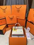 Geanta Hermes Kelly 32cm Crem/Piele naturala 100%/Punga/Cutie Hermes