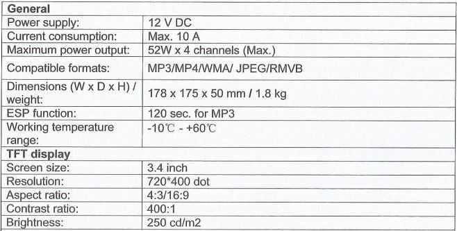 !ПРОМО! Мултимедия с 3.4" LCD дисплей Power Acoustik PDR-340