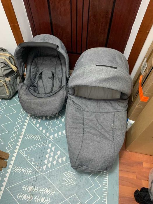 Carucior copii 3 in 1 Boston Grey Jeans