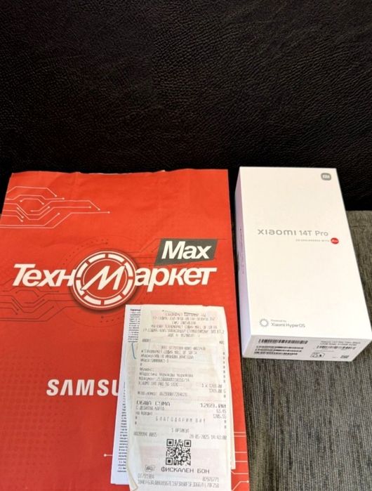 КАТО НОВ 512GB Xiaomi 14T Pro 5G Гаранция Техномаркет 2027 г. Black
